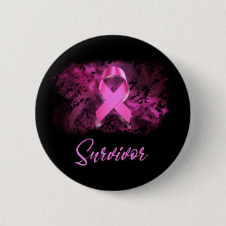 Overlevende, steun borstkankerbewustzijn ronde button 5,7 cm