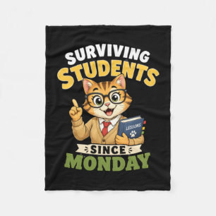 Overlevende studenten sinds maandag grappige kat l fleece deken
