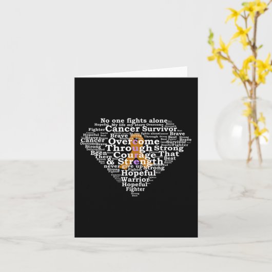 Overlevende Superheld van Kinderkanker Kaart (Gele Bloem)