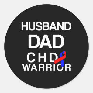 Overlevende van aangeboren hartafwijking CHD-strij Ronde Sticker