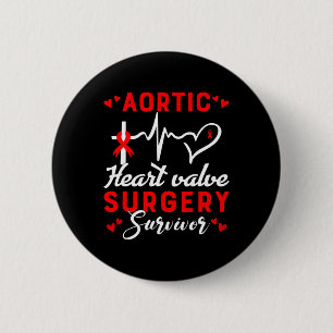 Overlevende van aortaklepoperatie Hartziekte Ronde Button 5,7 Cm