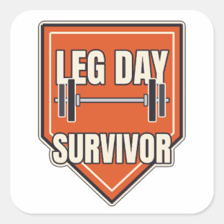 Overlevende van Been Dag Fun Badge voor de sportsc Vierkante Sticker