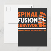 Overlevende van bionische wervelkolomchirurgie geb briefkaart (Voorkant / Achterkant)