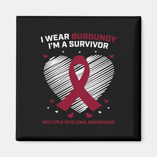 Overlevende van bloedkanker Multiple Myeloma bewus Magneet (Voorkant)