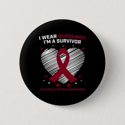 Overlevende van bloedkanker Multiple Myeloma bewus Ronde Button 5,7 Cm (Voorkant)