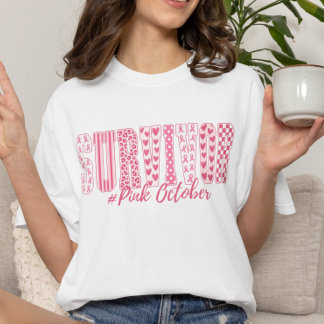 Overlevende van borstkanker Roze Oktober bewustzij T-shirt