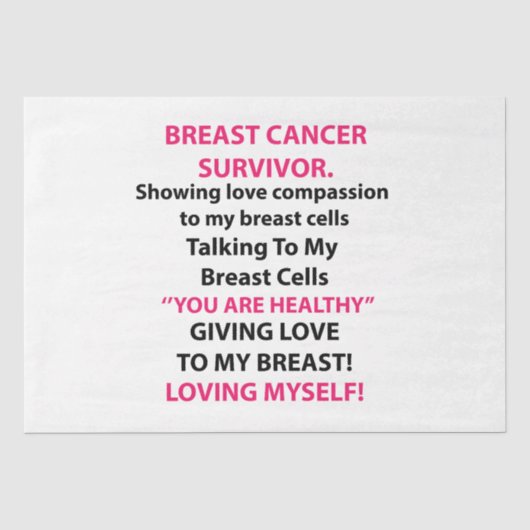 Overlevende van borstkanker tissuepapier (Voorkant)