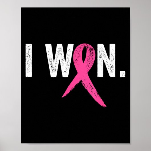 Overlevende van borstkanker won borstkankerbewustz poster (Voorkant)