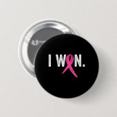Overlevende van borstkanker won borstkankerbewustz ronde button 5,7 cm (Voorkant /achterkant)
