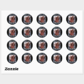 Overlevende van buikpijn grappige kat meme overlee ronde sticker (Vel)