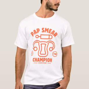 Overlevende van de baarmoederhalsuitstrijk kampioe t-shirt