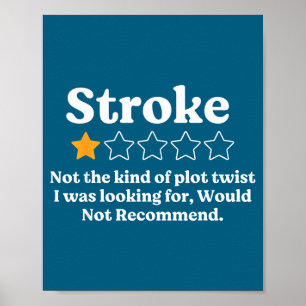 Overlevende van een Beroerte Beveelt Grafische Kun Poster
