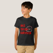 Overlevende van een fietscrash Funny Fall en ongev T-shirt (Voorkant volledig)