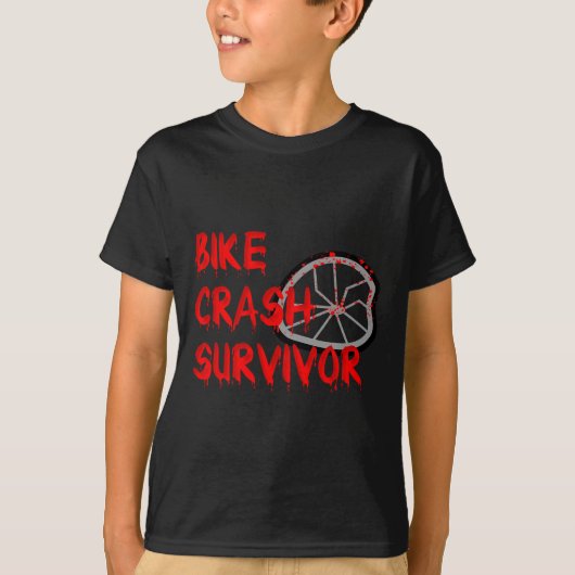 Overlevende van een fietscrash Funny Fall en ongev T-shirt (Voorkant)