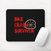 Overlevende van een fietscrash Funny val en ongeva Muismat (Met muis)
