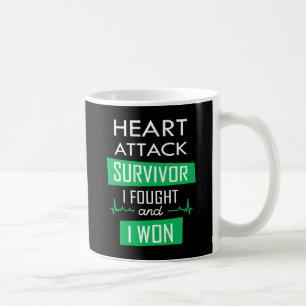 Overlevende van een hartaanval, ik vocht en ik won koffiemok