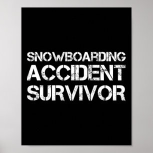overlevende van een snowboardongeval poster