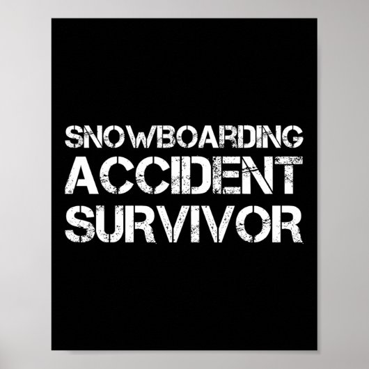 overlevende van een snowboardongeval poster (Voorkant)