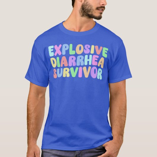 Overlevende van Explosieve Diarree Retro Groovy Vo T-shirt (Voorkant)