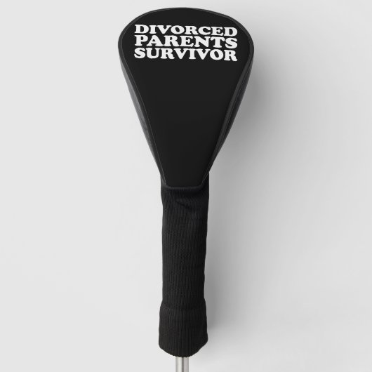 Overlevende van Gescheiden Ouders Grappig Golfheadcover (Voorkant)