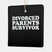Overlevende van gescheiden ouders grappig keramisch ornament (Links)