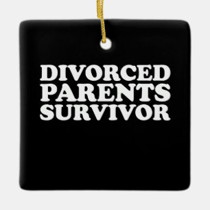 Overlevende van gescheiden ouders grappig keramisch ornament