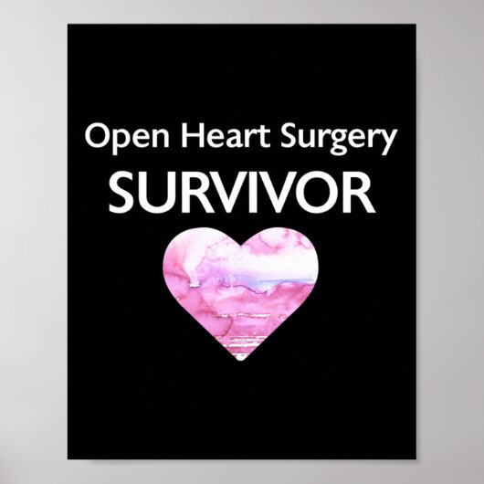 Overlevende van hartaanval na open hartoperatie poster (Voorkant)
