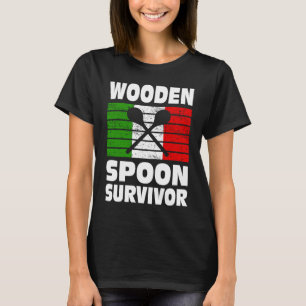 Overlevende van Houten Lepel Vintage Retro Italiaa T-shirt