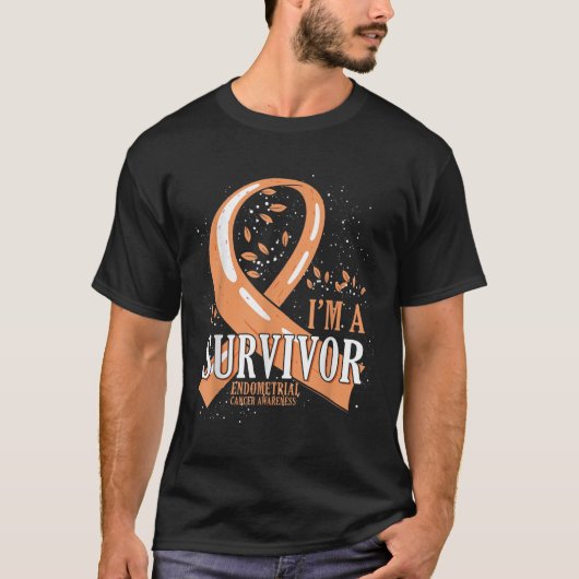 Overlevende van kanker Perziklint Baarmoederkanker T-shirt (Voorkant)