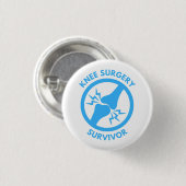Overlevende van knieoperatie ronde button 3,2 cm (Voorkant /achterkant)