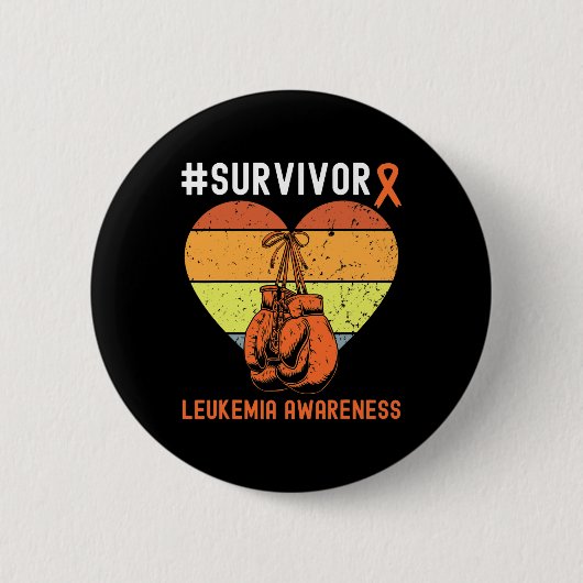 Overlevende van leukemie Bloedkankerbewustzijn Ret Ronde Button 5,7 Cm (Voorkant)