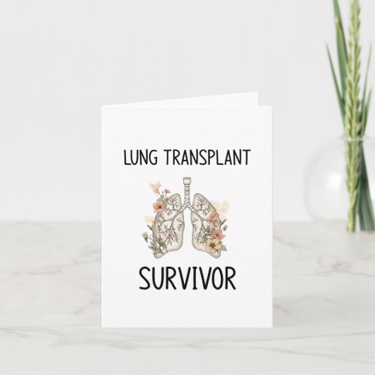Overlevende van longtransplantatie kaart (Voorkant)