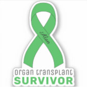 Overlevende van orgaantransplantatie vinyl sticker (Voorkant)
