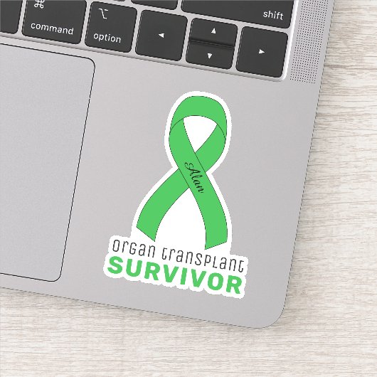 Overlevende van orgaantransplantatie vinyl sticker (Detail)