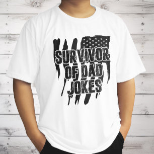 Overlevende van papa grapt verontrustte Amerikaan T-shirt