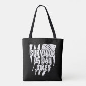 Overlevende van papa grapt verontrustte Amerikaan Tote Bag (Achterkant)