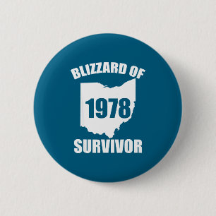 Overlevende van sneeuwstorm van 1978 Grappige Ohio Ronde Button 5,7 Cm