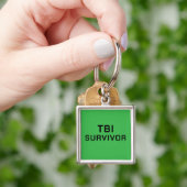 Overlevende van traumatisch hersenletsel TBI Groen Sleutelhanger (Hand)
