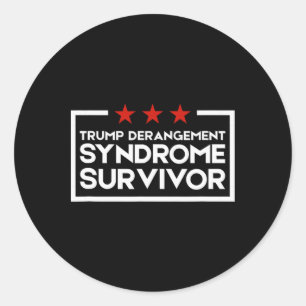 Overlevende van Trump Derangement Syndroom 3  Ronde Sticker