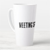 Overlevende van vergadering - Meme hoodie Latte Mok (Linkerhoek)