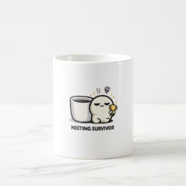 Overlevende van vergadering - Schattig vermoeid ka Koffiemok