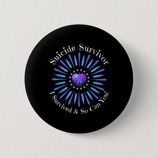 Overlevende van zelfmoord Ik heb het overleefd, du Ronde Button 5,7 Cm (Voorkant)