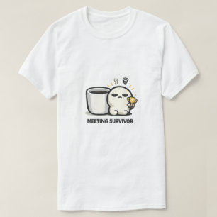 Overlevende Vergadering - Schattig Vermoeid Karakt T-shirt
