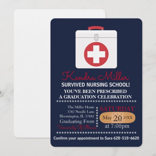 Overlevende verpleegkundigen en studenten kaart (Voorkant / Achterkant)