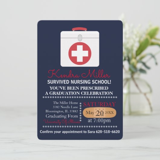 Overlevende verpleegkundigen en studenten kaart (Staand voorkant)