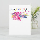 Overlevende vogels Borstkanker Save The Date (Staand voorkant)