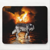 "Overlevende" Wolf Mousepad Muismat (Voorkant)