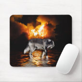 "Overlevende" Wolf Mousepad Muismat (Met muis)
