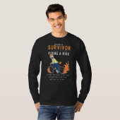 Overlevende zoals fietsen fietser grappig t-shirt (Voorkant volledig)