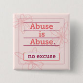 Overlevenden en slachtoffers van misbruik bewust m vierkante button 5,1 cm (Voorkant)